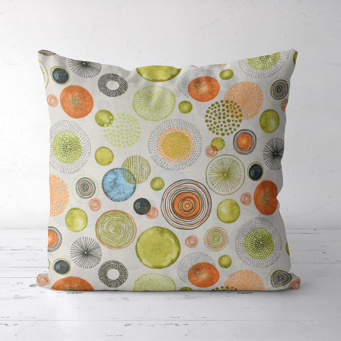 Decoratiestof Ottoman Circle Style, groen