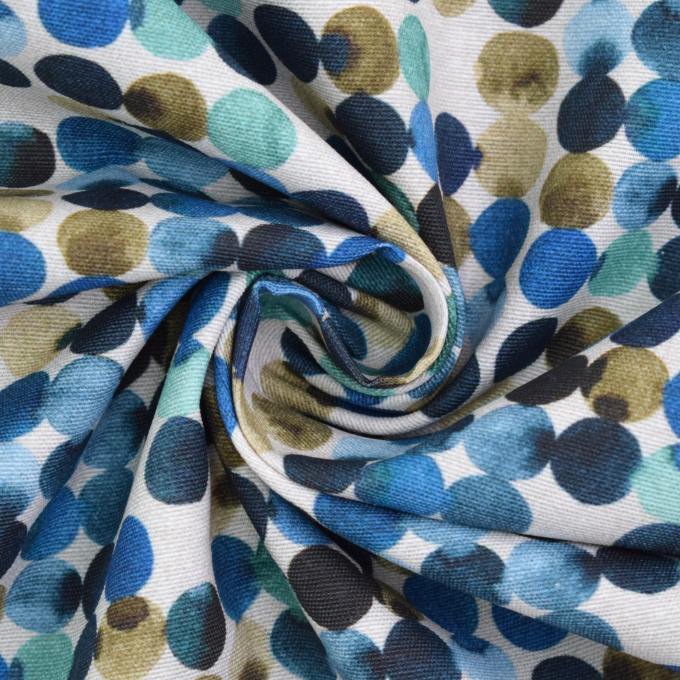 Decoratiestof Ottoman Little Dots, blauw