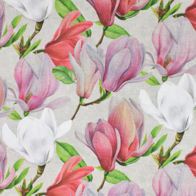 Decoratiestof Ottoman Magnolia, naturel