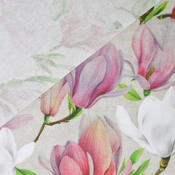 Decoratiestof Ottoman Magnolia, naturel