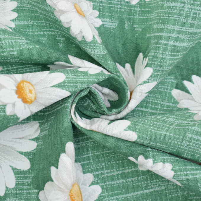 Decoratiestof Ottoman Margriet, groen
