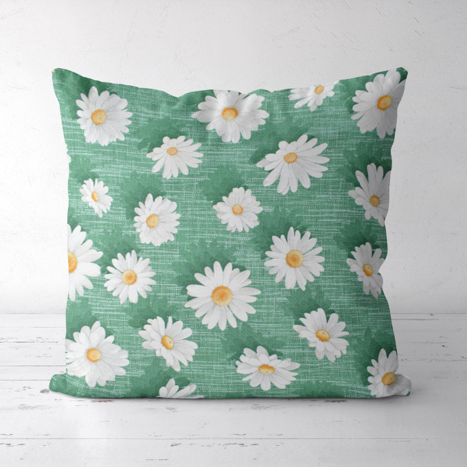 Decoratiestof Ottoman Margriet, groen