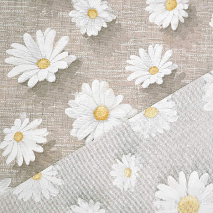 Decoratiestof Ottoman Margriet, lichtbruin