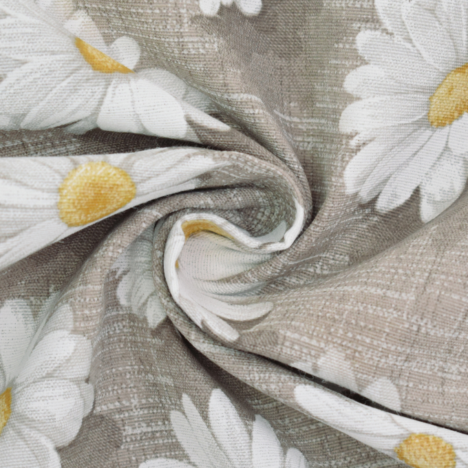 Decoratiestof Ottoman Margriet, lichtbruin