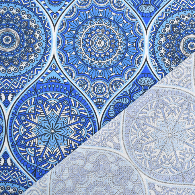 Decoratiestof Ottoman Oriental Design, blauw