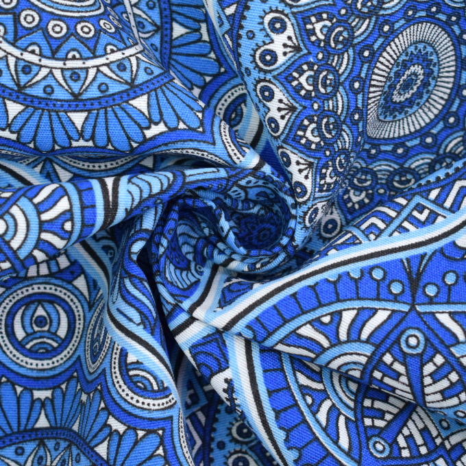 Decoratiestof Ottoman Oriental Design, blauw