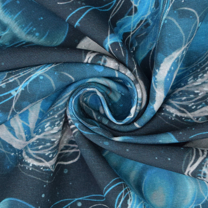 Decoratiestof Ottoman kwallen, marineblauw