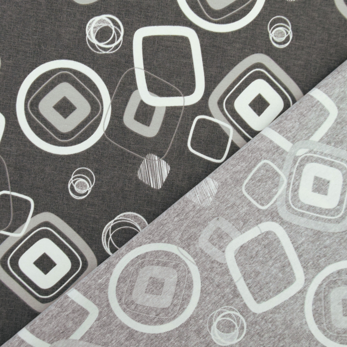 Tissu déco ottoman losanges rhombus, gris foncé