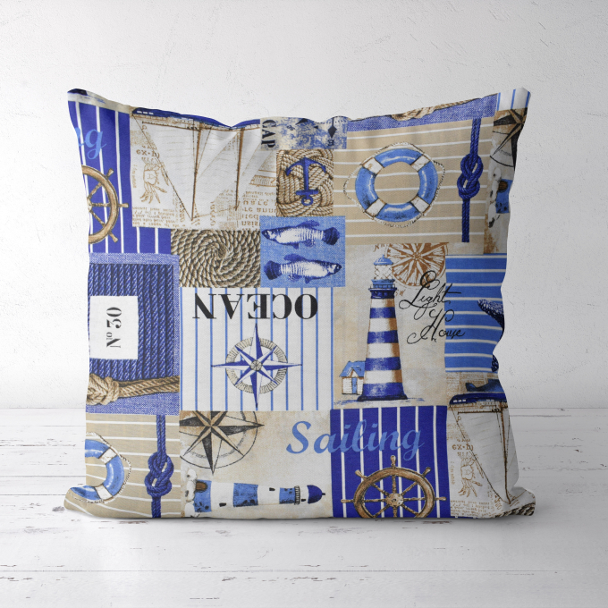 Decoratiestof Ottoman Sailing, beige