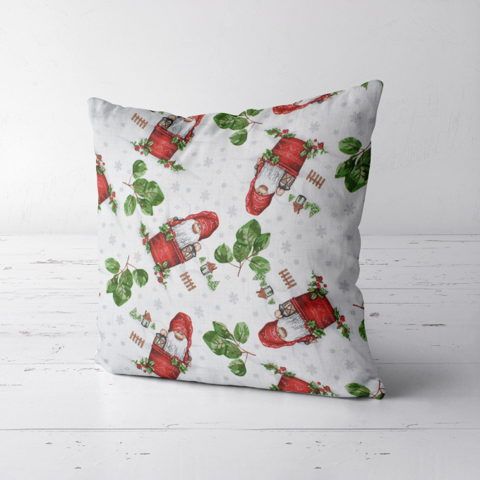 Tissu déco ottoman Sweet Gnomes, blanc cassé