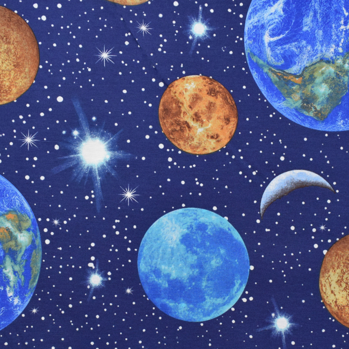 Decoration fabric Ottoman Space, dark blue