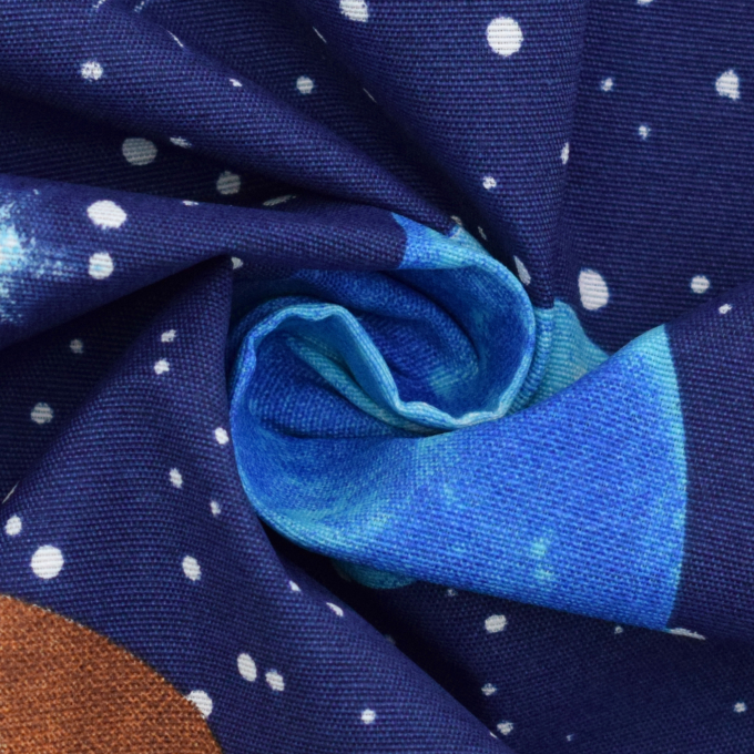 Decoration fabric Ottoman Space, dark blue