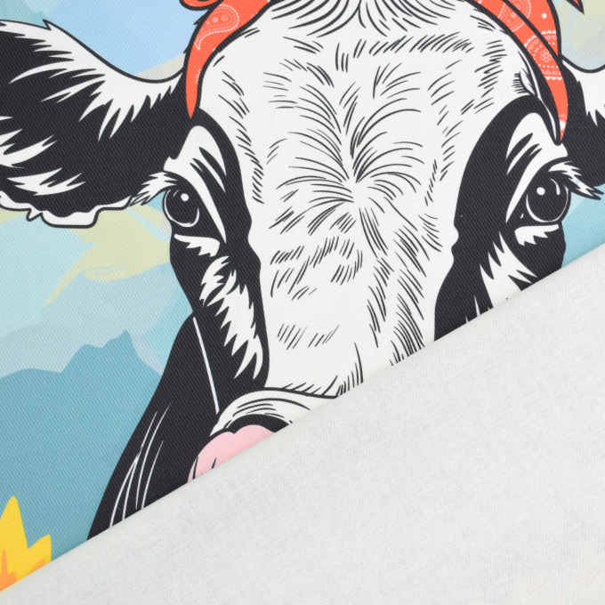 Dekostoff Panel Serge Funny Cow, 160 x 70 cm