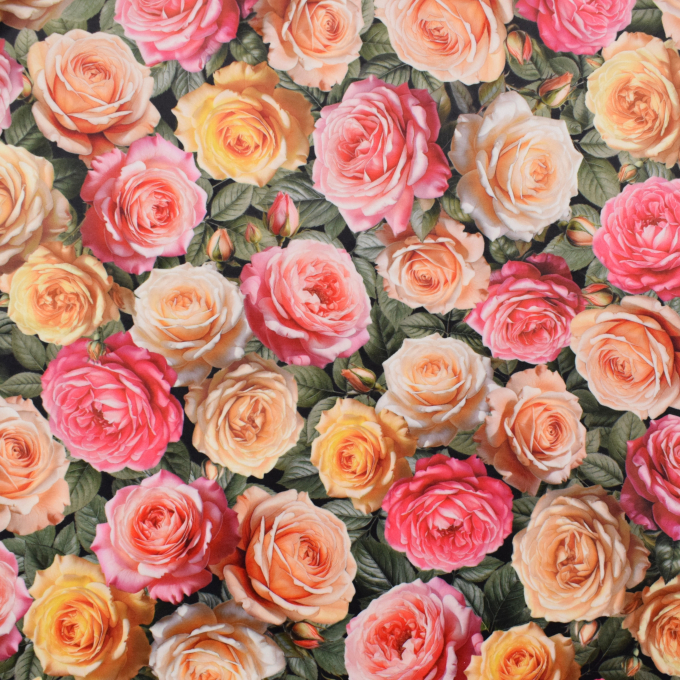 Dekostoff Samt Romantic Rose, multicolor