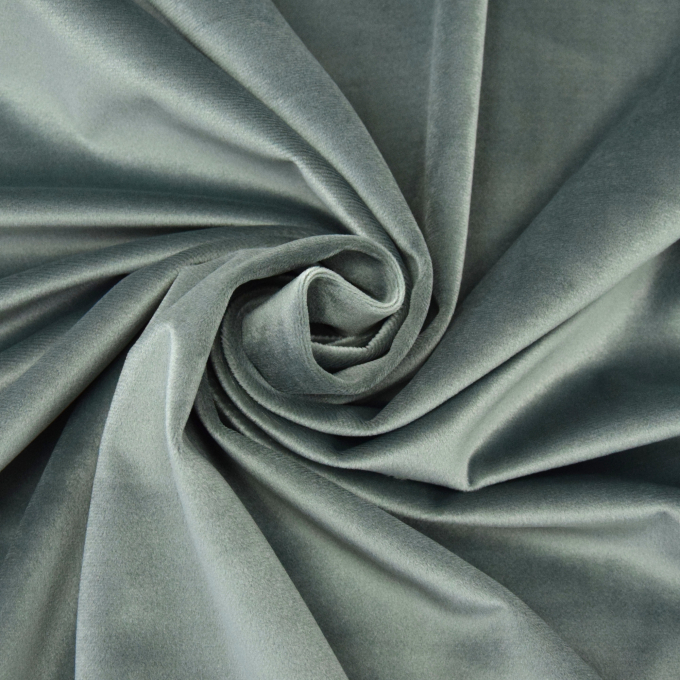 Tissu déco Velours uni, gris foncé