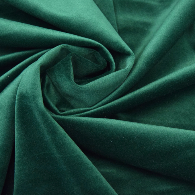 Tissu déco Velours uni, vert foncé