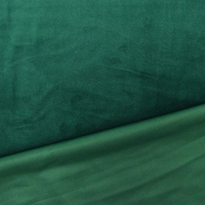 Tissu déco Velours uni, vert foncé