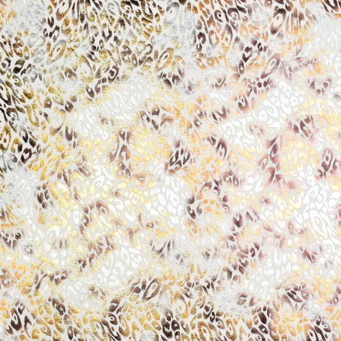 Tissu déco Shining Léopard, blanc cassé