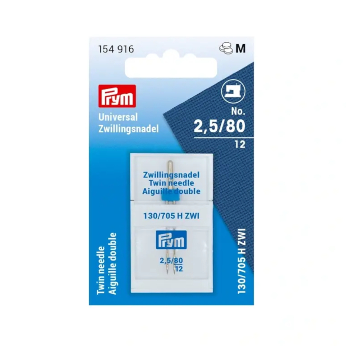 Dubbele naald / Tweelingnaald 130/705, 80/2,5 mm