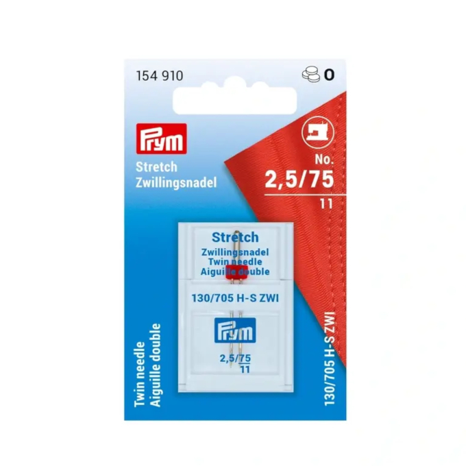 Aiguille double / Twin Needle 130/705, Stretch 75/2,5 mm