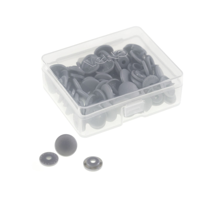 Druckknöpfe KAMsnaps Ø12,4 mm, grau
