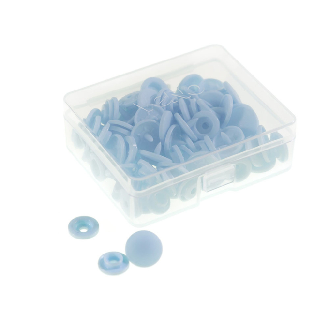 25 Boutons pression Snap Ø12,4mm KAMsnaps Veno, bleu clair