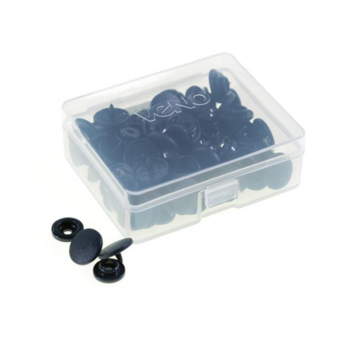 25 Boutons pression Snap Ø12,4mm KAMsnaps Veno, bleu marine