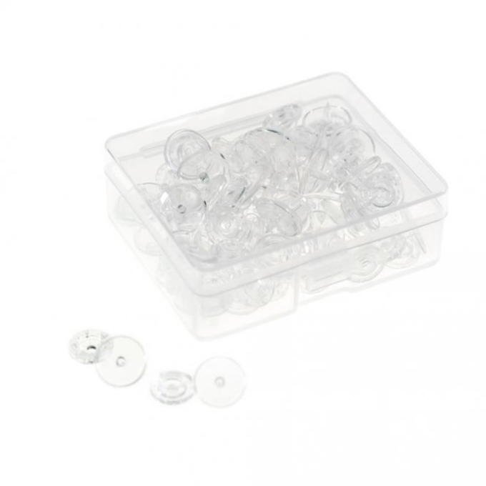 25 Boutons pression Snap Ø12,4mm KAMsnaps Veno, transparent