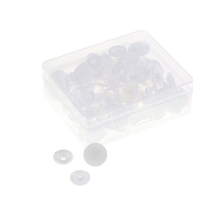 25 Boutons pression Snap Ø12,4mm KAMsnaps Veno, blanc