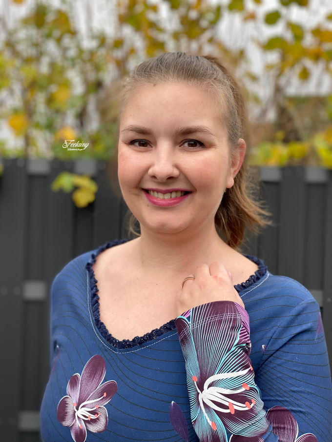 E-book 73engelchen Langarmshirt mit Spitze Dames, Duits