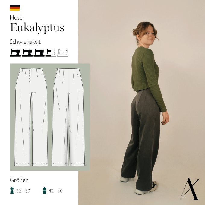 E-book Abuvi Broek Eukalyptus, Duits