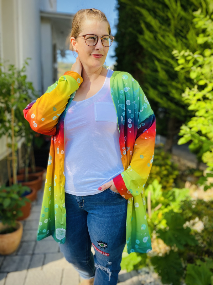 Patron cardigan femme pdf Oversize Cardi Annas-Country, en allemand