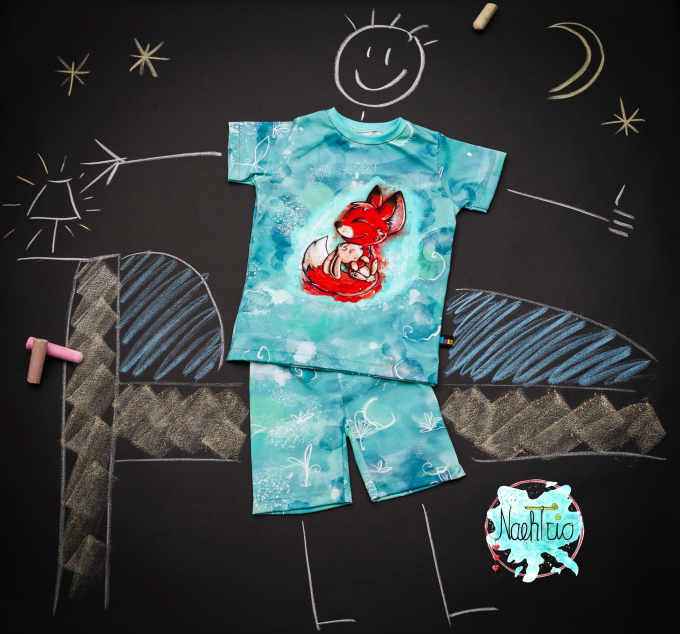 Patron pyjama enfant pdf Schlafi Annas-Country, en allemand