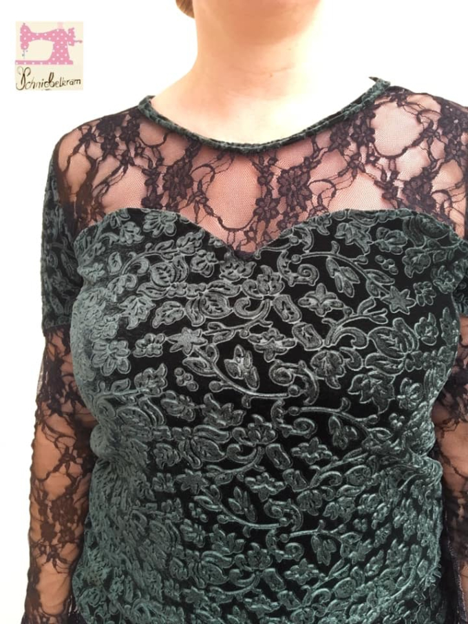 E-Book AnniNanni Damen Spitzenshirt, Duits