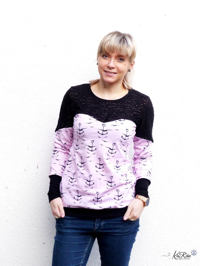 E-Book AnniNanni Damen Spitzenshirt, Duits