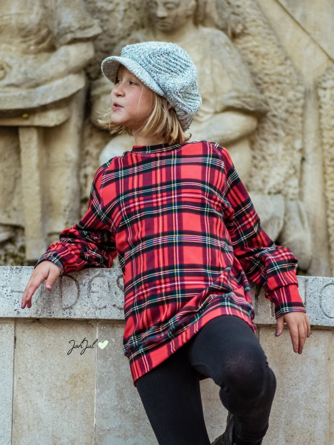 Patron pullover / sweat-shirt raglan enfant pdf Loosefit AnniNanni, en allemand