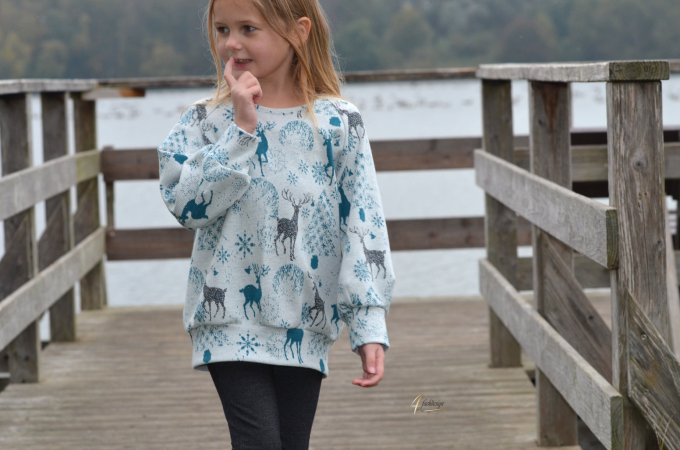 Patron pullover / sweat-shirt raglan enfant pdf Loosefit AnniNanni, en allemand