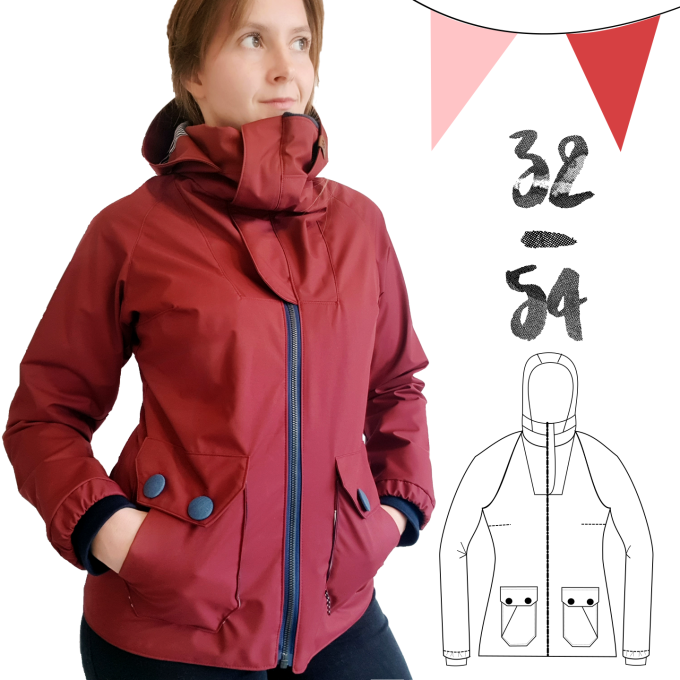 Patron veste femme pdf Windkuschler AnniNanni, en allemand