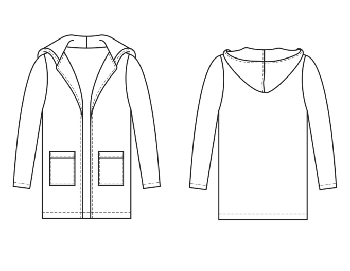 Patron veste enfant pdf Cora P1074 B-Trendy, en français