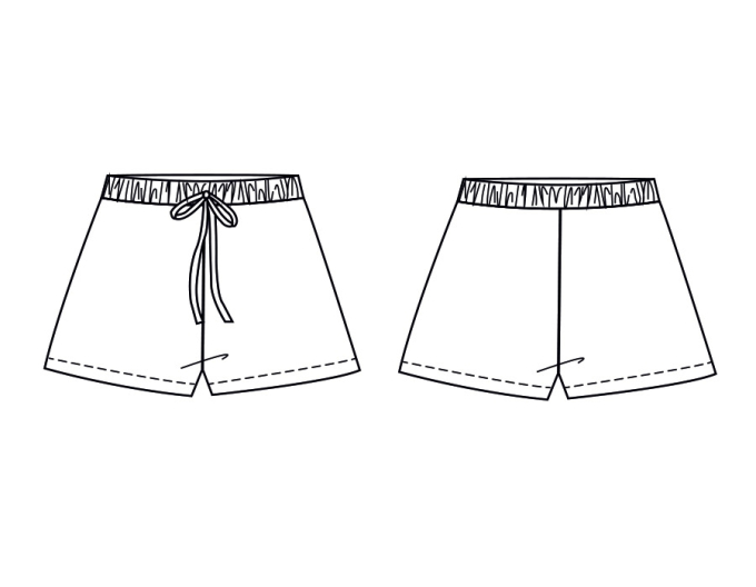 Patron short enfant pdf Lana P1104 B-Trendy, en français