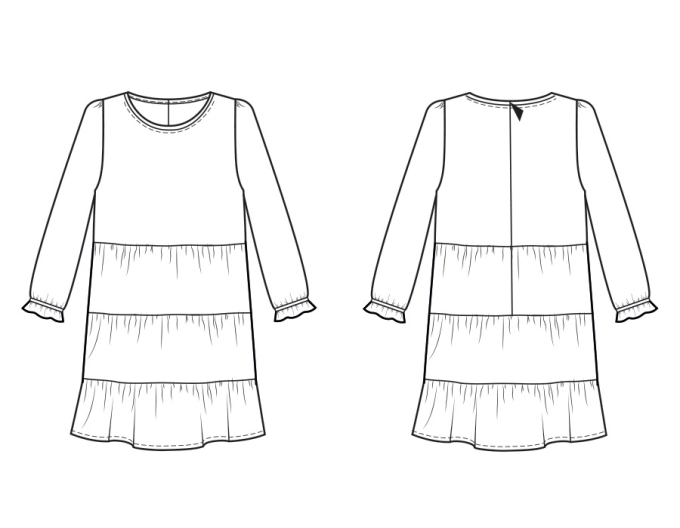 E-Book B-Trendy P1160 Dress Autumn, english