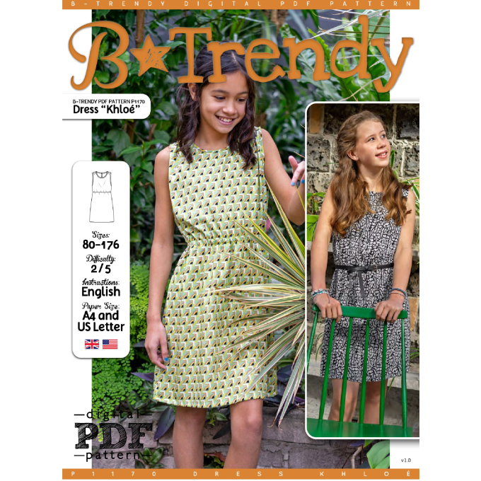 Patron robe enfant pdf Klohé P1170 B-Trendy, en français