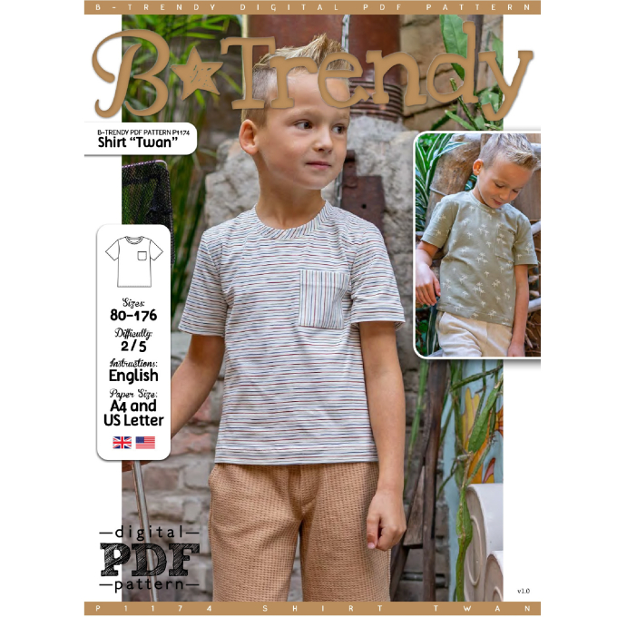 E-book B-Trendy P1174 Shirt Twan, Nederlands
