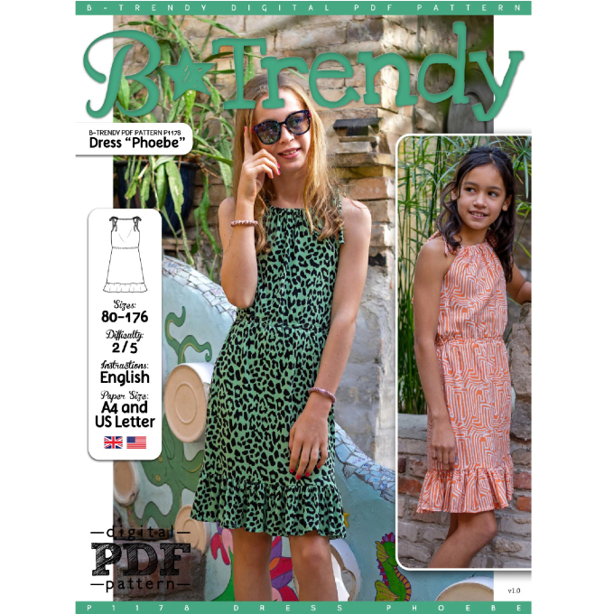 Patron robe enfant pdf Phoebe P1178 B-Trendy, en français