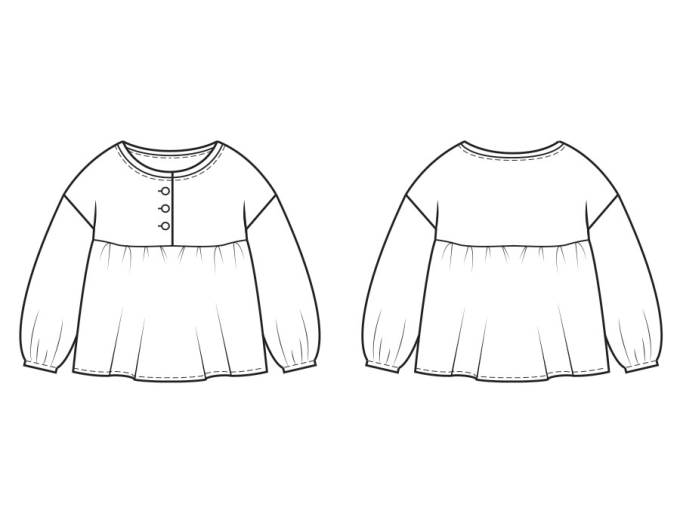 E-book B-Trendy P1179 Blouse Viola, Nederlands