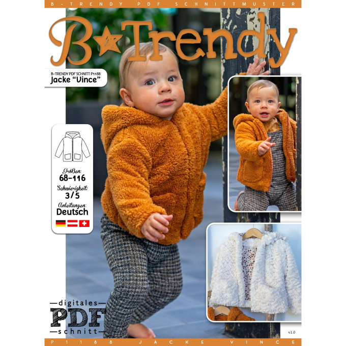 E-Book B-Trendy P1188 Babyjacket Vince, english
