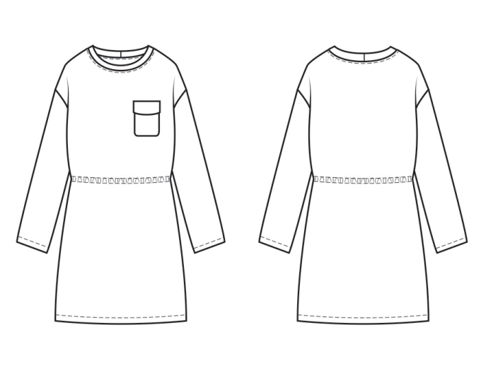 Patron robe enfant pdf Lidy P1197 B-Trendy, en français