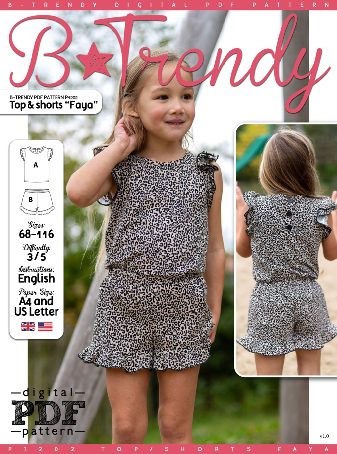 E-Book B-Trendy P1202 Faya Top & Shorts Kids