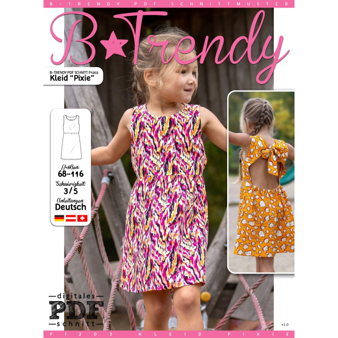 E-Book B-Trendy P1203 Dress Pixie Kids, English
