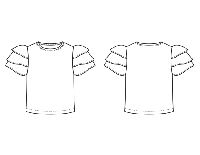 Patron top enfant pdf Feline P1208 B-Trendy, en français
